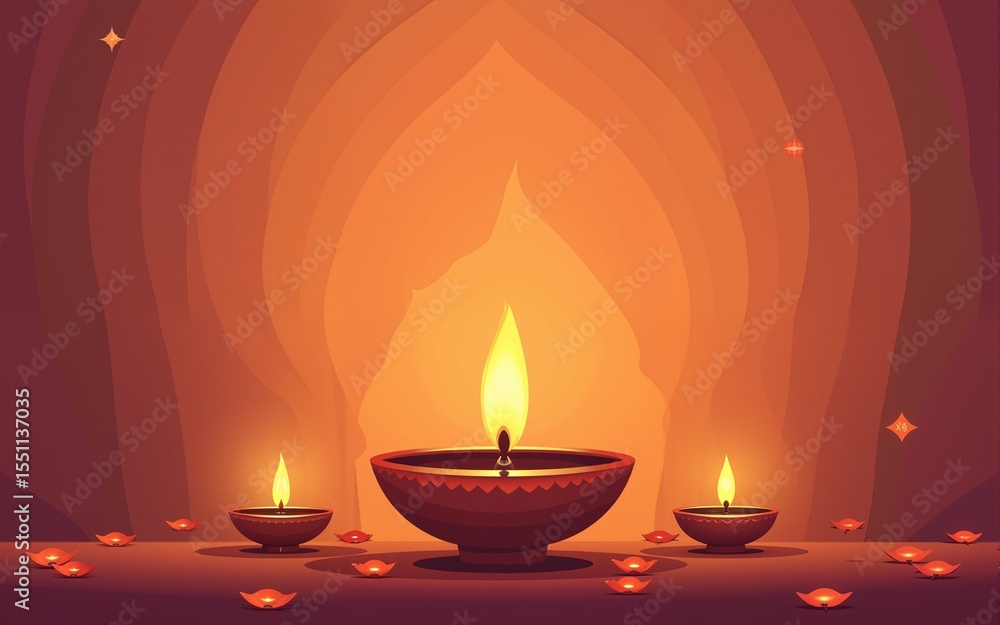Flat design for diwali festival background with oil lamps. Best design. High quality Flat design for diwali festival background with oil lamps. Best design. High quality