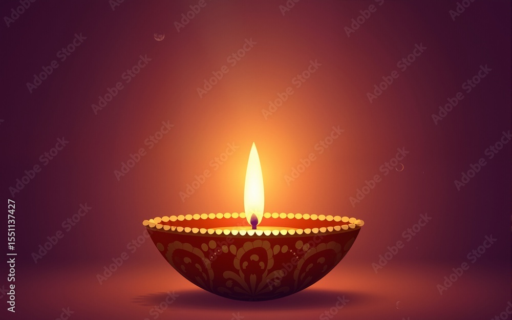Vector illustration of diya on Diwali celebration. High quality Vector illustration of diya on Diwali celebration. High quality