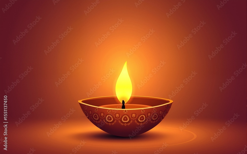 Vector illustration of diya on Diwali celebration. High quality Vector illustration of diya on Diwali celebration. High quality