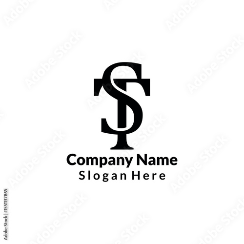 TS Letter Logo Design Template