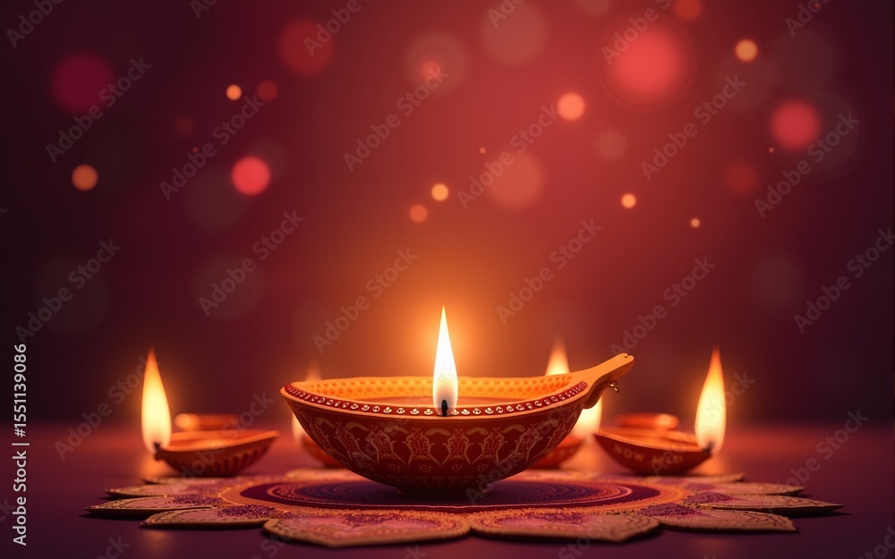 Happy Diwali, Festival of Lights, diwali candle lights background, diya lamps, indian ornaments. High quality Happy Diwali, Festival of Lights, diwali candle lights background, diya lamps, indian ornaments. High quality