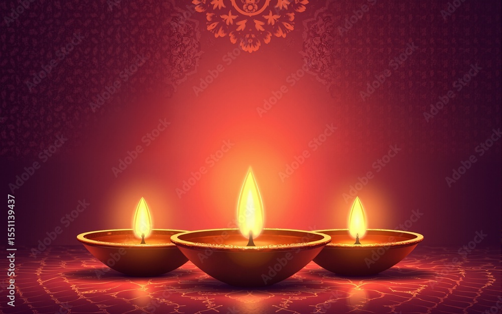 Happy Diwali celebration background. front view of banner design decorated with illuminated oil lamps on patterned stylish background. vector illustration. High quality Happy Diwali celebration background. front view of banner design decorated with illuminated oil lamps on patterned stylish background. vector illustration. High quality