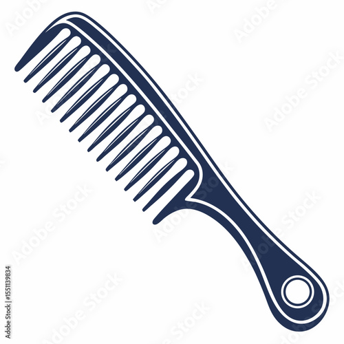 Stylized comb illustration with a classic design on a clean background