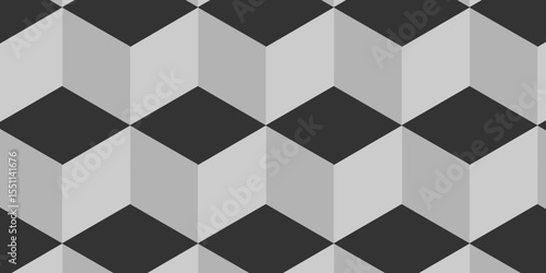 black and white seamless pattern mate cube wallpaper texture design.