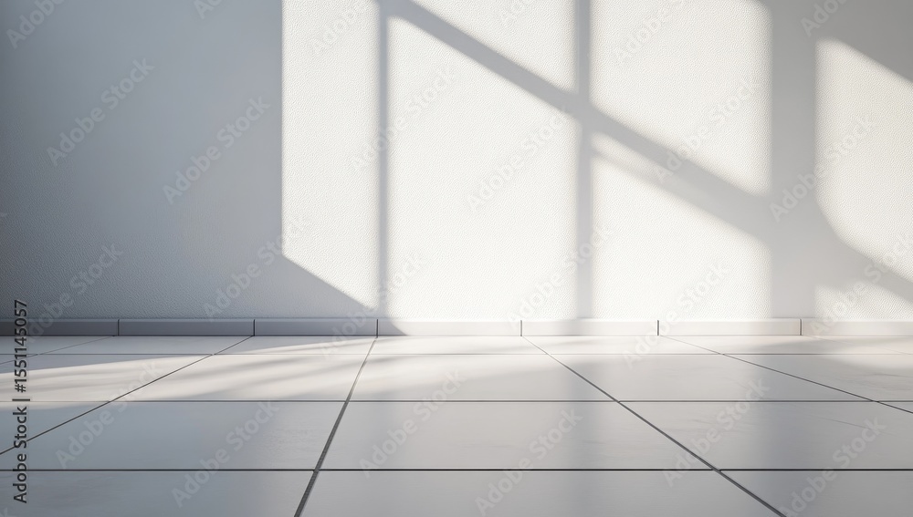 Empty room with sunlight shadows Empty room with sunlight shadows
