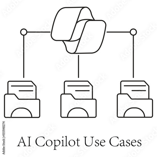 AI Copilot Use Cases Icon. Vector Design
