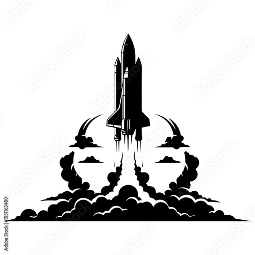 A collection of silhouette that capture the atomic age optimism of early space exploration design