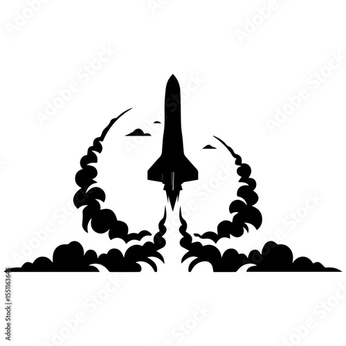 A rocket silhouette, the essential branding for any innovative new venture