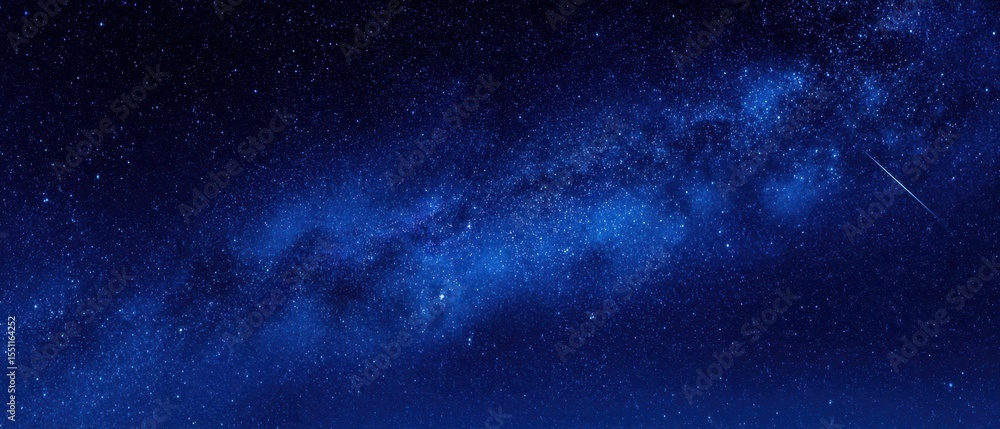 Fototapeta premium The Milky Way shining brightly over a tranquil night sky filled with stars.