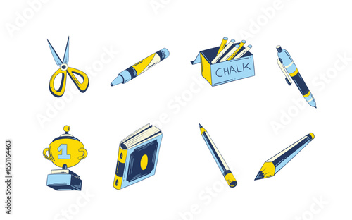 Classroom Stationery and Academic Objects 