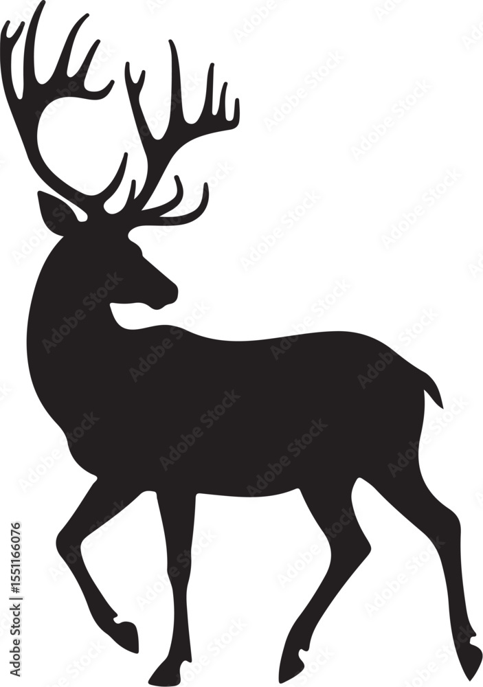 Obraz premium Majestic Deer Forest Silhouettes