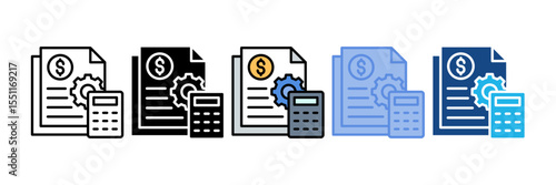 Cost Accounting Icon Element For Design