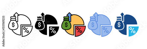 Dividend Yield Icon Element For Design
