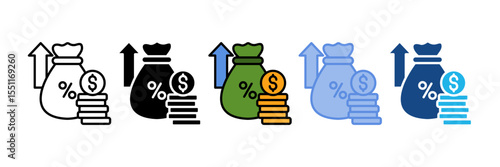 Interest Rate Icon Element For Design