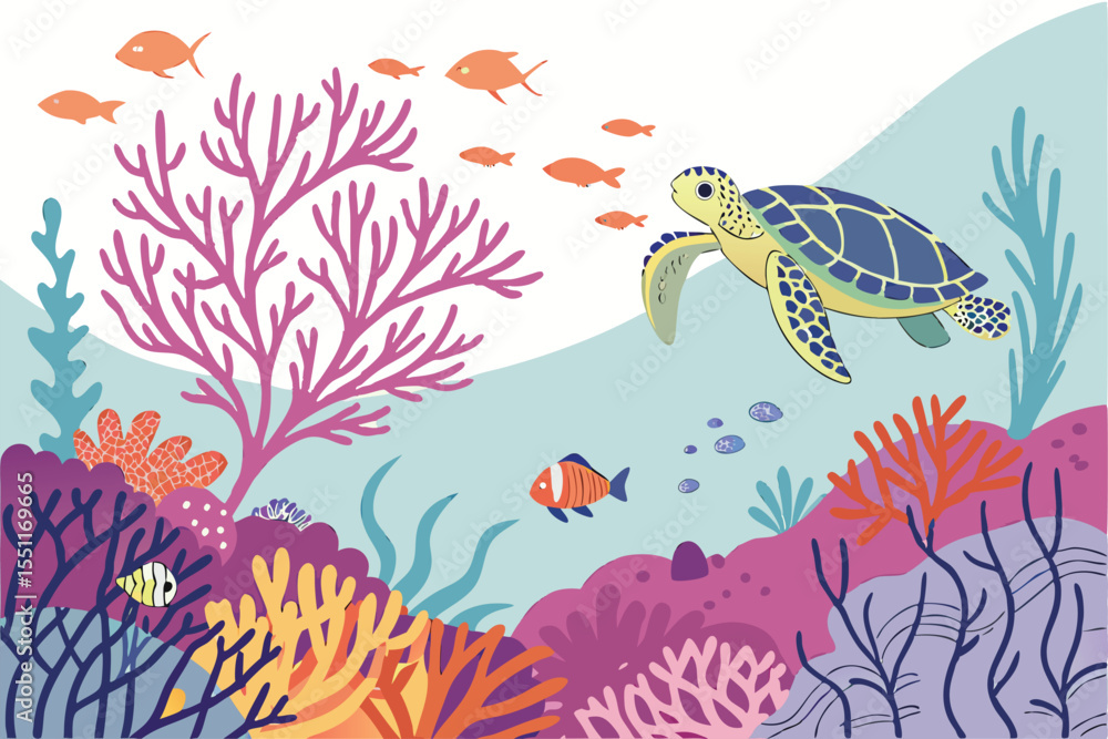 Obraz premium seamless background with fishes