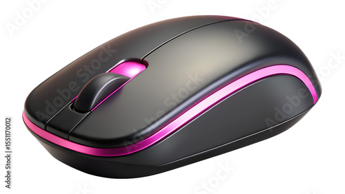 black wireless computer mouse with backlight