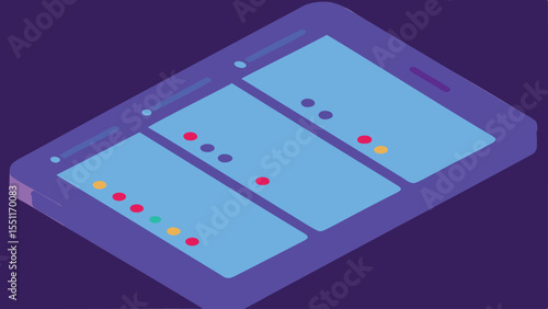 Glowing task manager app with due dates and status