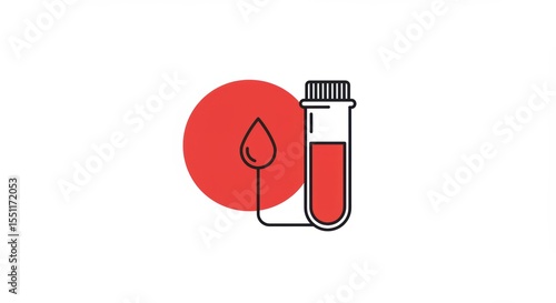 Blood Sample Test: Medical and Scientific Illustration
