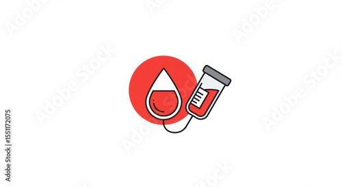 Blood Donation Graphic: Drop and Bag Illustration