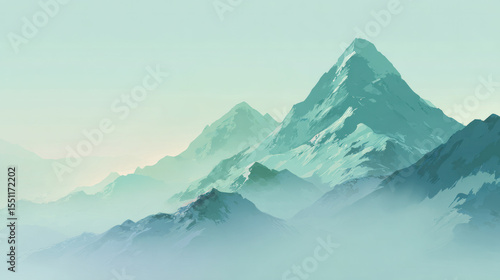 Wallpaper Mural Misty Mountain Scenery Torontodigital.ca