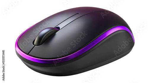 black wireless computer mouse with backlight