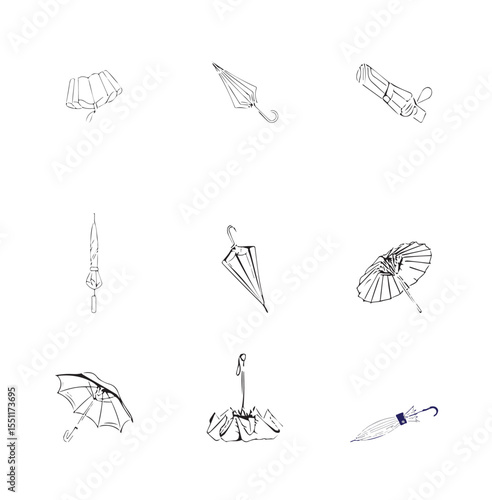 Group umbrella vector design