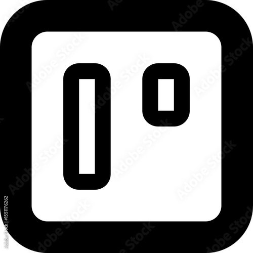 Binary Code Icon - Black Digital Data Vector Symbol