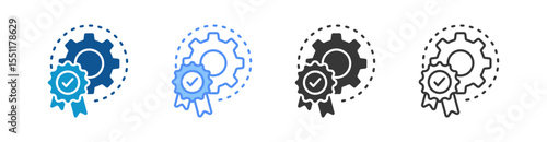 Quality Assurance Icon Set Multiple Style Collection