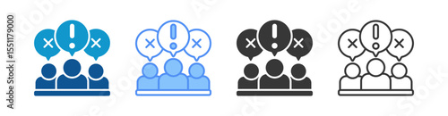 Complaint Icon Set Multiple Style Collection