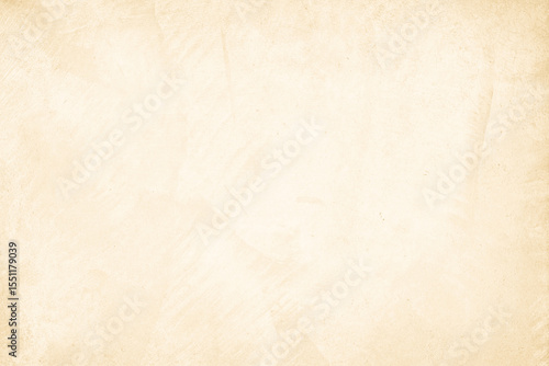 Old concrete wall texture background. Close up retro plain cream color cement wall background texture. Design paper vintage parchment element.