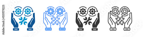 Skills Icon Set Multiple Style Collection