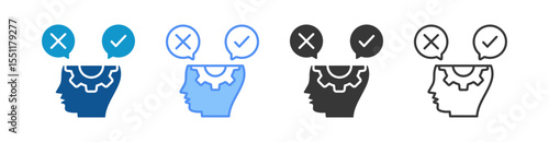 Decision Making Icon Set Multiple Style Collection