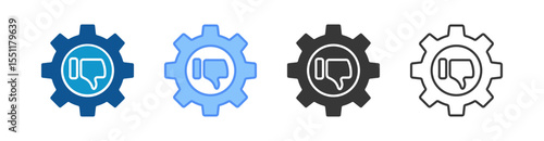 Dislike Icon Set Multiple Style Collection