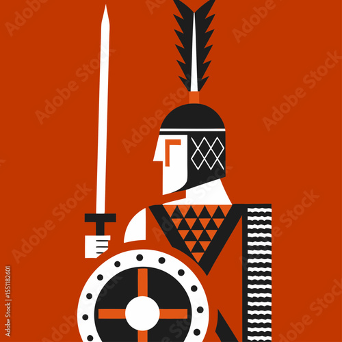 medieval knight vector