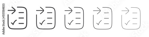 Add to list icon outline ilustration vector symbol