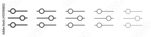 Adjustments icon outline ilustration vector symbol