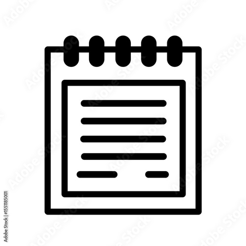Minimalist Icon Of Clipboard With Lined Paper Provides A Simple Representation Of Organization