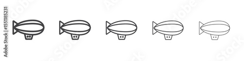 Airship icon outline ilustration vector symbol