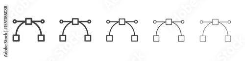 Anchor transform icon outline ilustration vector symbol
