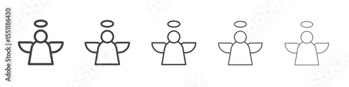 Angel icon outline ilustration vector symbol