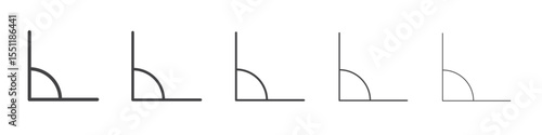 Angle icon outline ilustration vector symbol