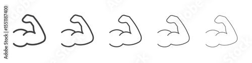 Arm icon outline ilustration vector symbol