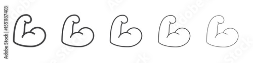Arm icon outline ilustration vector symbol