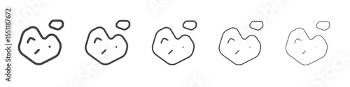 Asteroid icon outline ilustration vector symbol
