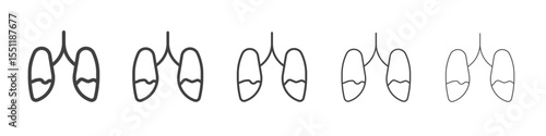 Asthma icon outline ilustration vector symbol
