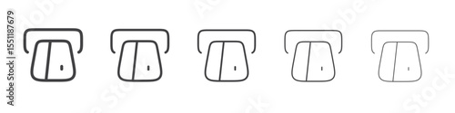 Atm icon outline ilustration vector symbol