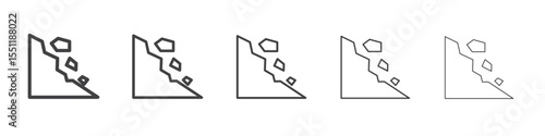 avalanche icon outline ilustration vector symbol