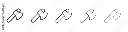 Axe icon outline ilustration vector symbol