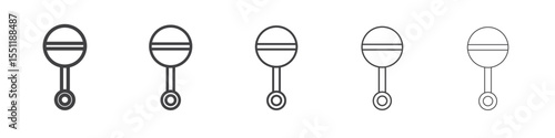Baby rattle icon outline ilustration vector symbol