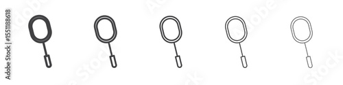 Badminton racquet icon outline ilustration vector symbol